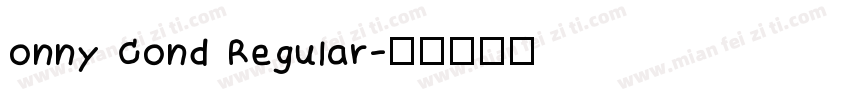onny Cond Regular字体转换